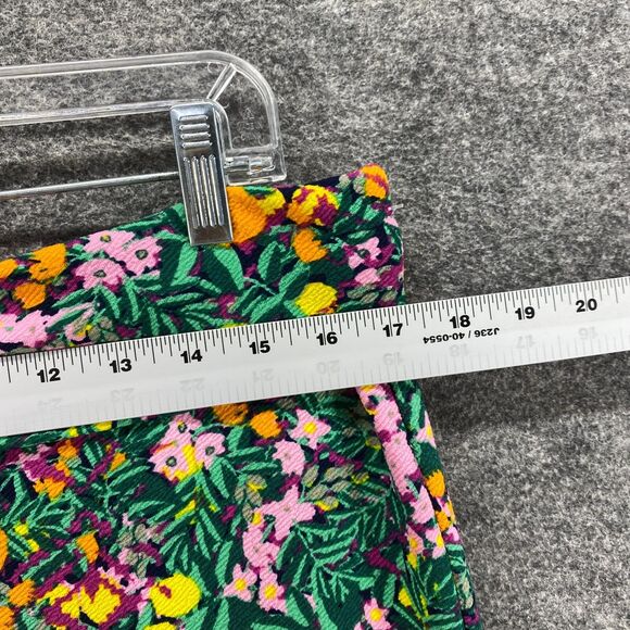 LulaRoe Skirt Women XL Green Floral A-Line Midi Mid Rise Zipper Casual Comfort - Picture 5 of 9